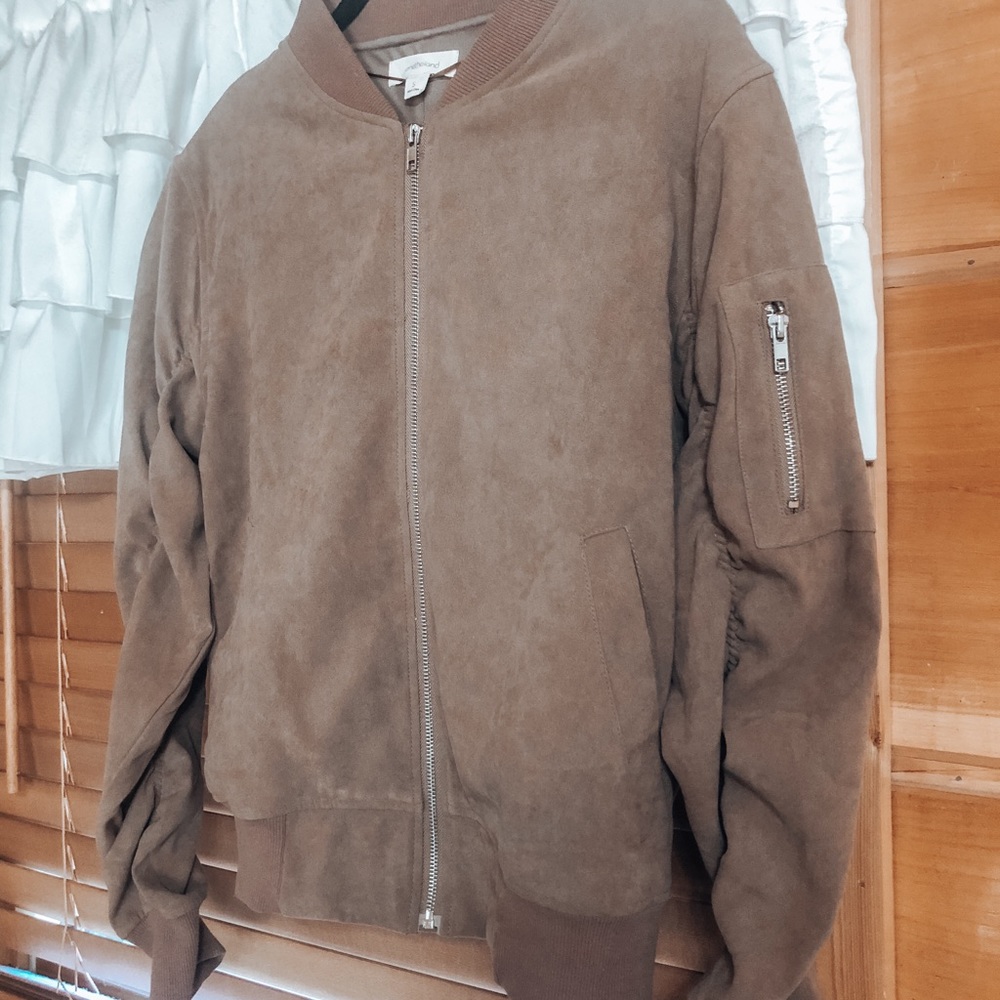 OneTheLand Brown Bomber Jacket